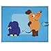 Produktbild wenco Die Maus Filz-Bastelset Tablet-Hülle, Maus und Elefant, Komplett-Set, 26 cm lang und 20 cm breit, Filz/Polyester/Gummi/Kunststoff, Blau, 139113