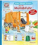 WAS IST WAS Kindergarten Malen Rätseln Stickern Bei der Müllabfuhr: Malen, Rätseln, Stickern by 