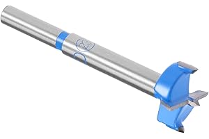 Kozelo Brocas Taladros Brocas - [23 mm] Tungsteno Carburo Barrena Abridor para Madera Muebles Bisagra Carpintería Uso, Vástago Redondo, Azul Oscuro