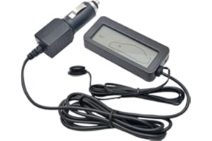 MASO - Termómetro digital para coche con pantalla LCD, de 12 V CC, medidor de temperatura interior y exterior para camión y coche