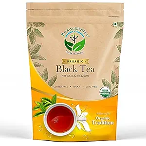 Bosorganics organic black tea | USDA Certified 100% natural black tea Assam tea 250 gms