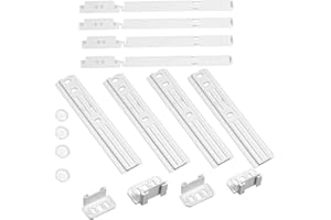 DL SERVICE Guide Frigorifero a Incasso Universali, 4 Guide per porta frigorifero e Kit di installazione integrato, adatte a tutte le marche come Beko, Smeg, Samsung