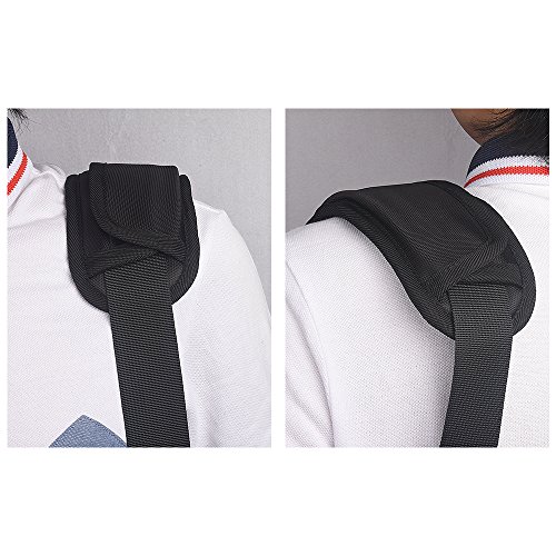 Qishare Abnehmbare Schultergurt Auflage Weiche Luftkissen Wiedereinbau Auflage f  r B  gel  Schwarzes-2Pcs 