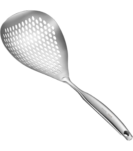 Écumoire Cuisine 2 Pièces - Passoire Spider Nylon Résistante Chaleur 210°C - Pour Pâtes, Légumes, Fritures