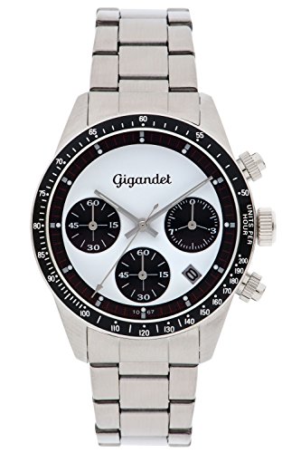 Gigandet Race King Herren Armbanduhr Chronograph Analog Quarz Wei Silber G5-007 Gigandet Race King Herren Armbanduhr Chronograph Analog Quarz Wei Silber G5-007