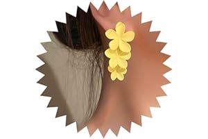 Dervivea Orecchini A Pendente A Fiore Boho Orecchini A Fiore Smaltati Grandi Orecchini A Margherita A Fiore Giallo Orecchini A Goccia Floreali Opachi Gioielli Per Donne E Ragazze