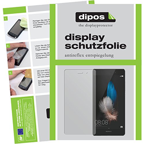 dipos Huawei P8 Lite Schutzfolie (6 Stück) – Antireflex Premium Folie matt - 2