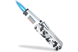 JETPRO Butan Fackel Feuerzeug Einhand Operation Feuerzeug mit Einstellbarer Jet Flame Küche Kochbrenner (Butangas Nicht enthalten) (Tarnung)