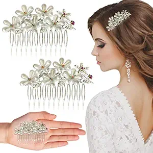 Sanas Hair Brooch For Women 1Pc Hair Accessories For Women Stylish Clips Bridal Hair Accessories For Wedding Comb Clips For Hair Juda Hair Bun Accessories Hair Decoration Accessories Girls Accessories