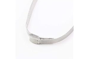 OVERHIL1S ZXF Le Donne d'Argento Cinturino dell'Acciaio Inossidabile Cinturino Cinturino 8mm 10mm Hook Fibbia del Braccialetto del Polsino (Size : 10mm)