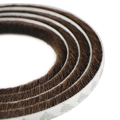 UOOOM Bande de Brosse Autocollante Anti-poussière 9mm x 5mm (Brun)