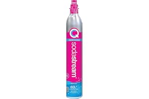 SodaStream - CO2 Cylinder for Sparkling Water Maker, Quick Connect Gas system, Makes 60 Litres Fizzy Drinks, Compatible with Terra, Duo and Art, Reduce Plastic Waste, Pink