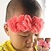 Sanwood Baby Girl Chiffon Rhinestone Foot Flower Barefoot Sandals Headband Set (Watermelon Red)
