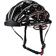 Heemtle Foldable Cycling Helmet Lightweight Adjustable Portable Safety Bicycle Helmets City Bike sports Leisure Bike Helmet Black（Adjustable：56cm-62cm）