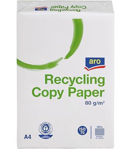 m-office papier, DIN A4, 80 g, gerecycled papier voor kopieerapparaten en printers, verpakking van 250 vellen A4, 100% gerecycled, m-office (100 vellen