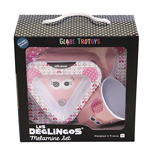 Book's Cover of Les Deglingos Coffret Repas en Mélamine Coquelicos la Souris