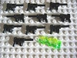 LEGO� STAR WARS - WAFFEN - Waffenset mit 10 automatischen Maschinenpistolen und 1 seltenen Machtblitz in gr�n - Tommy Gun / MP / Blaster / Gewehre / Pistolen / Gun's - LEGO