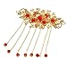 Tinksky Chinese Hair Comb Cheongsam Hair Accessory (Red)