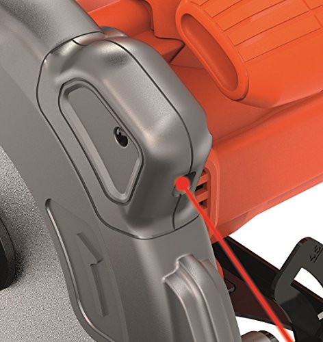 Black+Decker 1250W Handkreissäge, Kreissäge, Schnitttiefe 66mm/ 50mm (90°/45°), 1 Sägeblatt mit Parallelanschlag, Durchmesser 190mm, mit Schnellspannhebel, integrierter Laser, CS1250L - 2