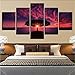 Produktbild ljtao Modulare Bild Poster Hd Drucke 5 Stücke Sonnenuntergang Seascape Leinwand Gemälde Wandkunst Direktverkauf Wohnkultur Wohnzimmer-40Cmx60/80/100Cm-Frame