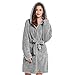 Produktbild DecoKing Bademantel XS - XXXL kurz Damen Herren Unisex mit Kapuze Morgenmantel Mikrofaser Steppung weich leicht kuschelig Microfaser Fleece Sleepyhead, Stahl, 3XL