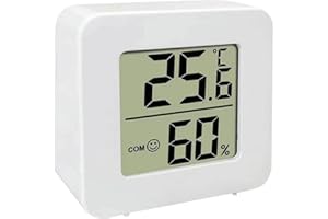 MOSLALO Termómetro habitación para Interiores | Higrómetro Inteligente Digital LCD | Monitor Temperatura la casa | Medidor Humedad con Alta precisión para hogar, guardería para bebés