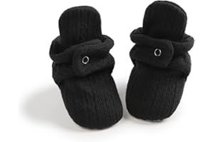 CENCIRILY Baby Girls Boys Booties Newborn First Walking Shoes Infant Winter Warm Boots Soft Sole Ankle Crib Shoe with 0-18 Months