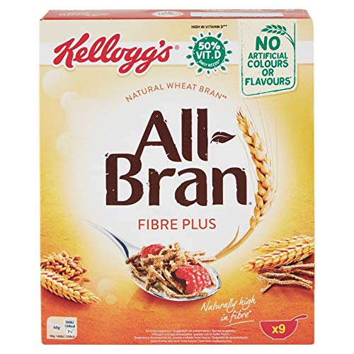 Kelloggs All-Bran - Plus, Salvado de trigo, 375 g
