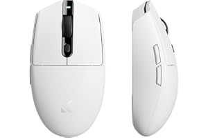 MCHOSE G3 Ultralekka Mysz Gamingowa 64 g, 26 000 DPI, 8 000 Polling, 650 IPS, 8 Programowalnymi Przyciskami, Bezprzewodowa Mysz do Gier BT 5.0/2.4G/USB (SE Biały)