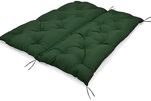 YANMAN Ultra Thick Garden Swing Hammock Seat Bench Cushion 2 3 Seater Pad Canopy Outdoor Patio Furniture Cushion Soft Touch & Comfortable (150x100x8cm, Dark green)