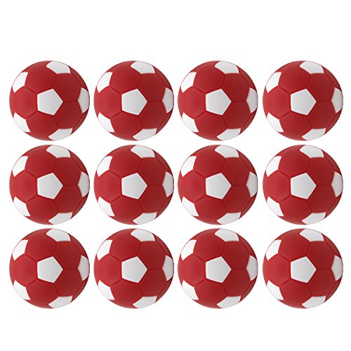 SUNREEK Foosballs Replacements Mini - Palloni da calcio, 12 pz, colore: bianco e nero