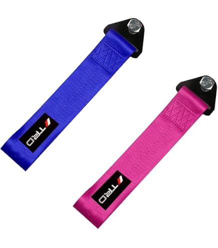 2 Cinghie Di Traino Per Auto - Nylon Alta Resistenza - Supporto Fino A 2 Tonnellate - Colore Rosso - Foto 6