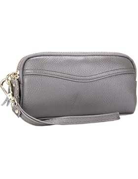 iSuperb Leder Clutch Unterarmtasche Handtasche Damenhandtaschen Abendtasche Geldbörse 17x10x3CM