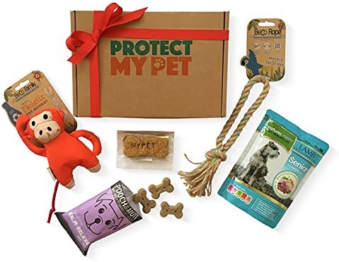 Protect My Pet Dog Gift Box filled with Natural & Ethically Sourced Treats & Toys