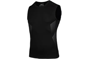 AMZSPORT Camisetas Sin Mangas de Compresión para Hombre, Camiseta de Tirantes Transpirable Chaleco de Deportiva para Gimnasio