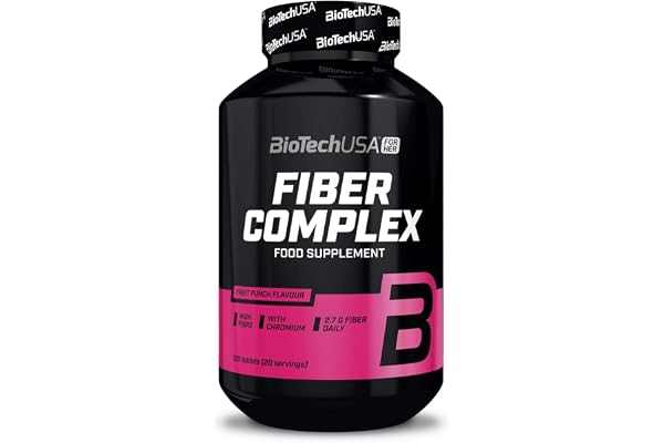 BioTechUSA Fiber Complex | Comprimés de fibres à mâcher avec inuline | Chrome ajouté. 120 comprimés