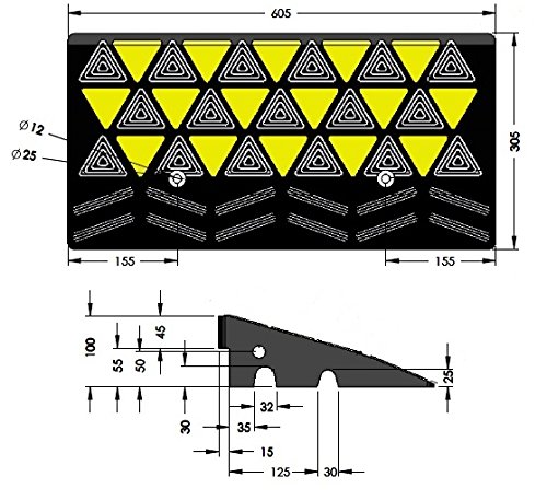 Gummi bordsteinrampen 10 cm Mittelteil - 6