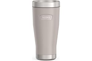 Thermos ICON termosmugg 0,47 l, 7 h varm, sandsten matt | 22 timmar kall, läckagesäker rostfri isoleringskopp, kaffemugg To Go, diskmaskinssäker, för kontor och på språng