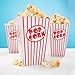Produktbild 20x Popcorn Tüte rot-weiß gestreift - 15 x 10 cm - Popcorn Box für Kinoabend, Hollywood Party & Co - PARTYMARTY GMBH®