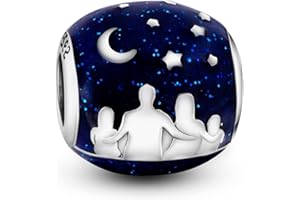 KUNSIR Ciondolo Argento Sterling 925 con Cubic Zirconia Pendenti per Pandora Braccialetti, Compatibile con Braccialetti e Collane europei, perfetto Regali per Moglie e Ragazze C9