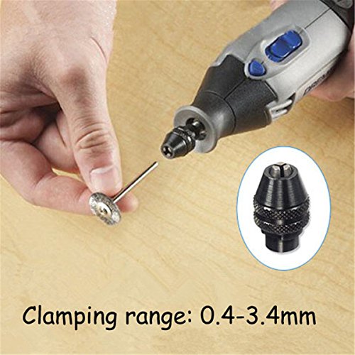 LESOLEIL 0.4-3.4mm Schnellspannbohrfutter Universal Electric Grinding Chuck für Dremel - 2