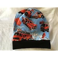 Beanie Mütze Feuerwehr hellblau, auch gefüttert