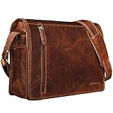 Hochwertige Verarbeitung | echtes Rinds-Leder | Ideal für Studium, Arbeit und Freizeit | Unisex Design für Herren und Damen
