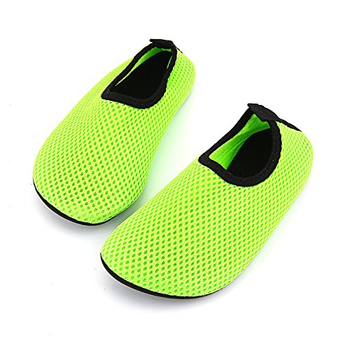 Preisvergleich Produktbild Swallowuk Unisex Kinder Casual Rutschfeste Mesh Wasserschuhe Strandschuhe Badeschuhe Surfschuhe Tanzschuhe Aquaschuhe (3XL(34-35), Grün)