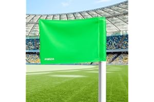 FORZA Banderines de esquina de repuesto para fútbol [Paquete de 4] | Banderines de poliéster resistentes para banderas estándar o pro – Postes no incluidos (Verde, Pro)