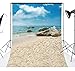 Produktbild LOVE-BABY Dünnes Vinyl Fotografie Hintergrund Sandy Beach Blue Sky und Seewasser Bild Backdrops Seaside-Thema Studio Stützen 5X7FT / 150X210CM 3490