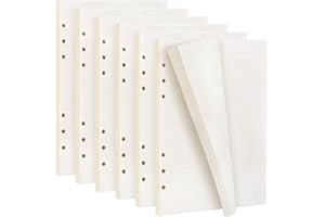 SAIJIAN 6 Confezioni Fogli A5 con Buchi 6 Fori Punteggiata Ricarica di Carta 270 Fogli/540 Pagine per Raccoglitore ad Anelli A5 Quaderno Diario Fogli