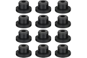 EIROVYA EIR 12 Piezas de Tapones Negros para Orificios,Tapón de Silicona,Tapones de Goma,Tapón de Goma Impermeable para Orificio de 15mm/0.59"