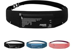 WELLWISE Men Women Waterproof Running Belts with Bottle,Adjustable Water Bottle Running Hands Free, Large Phone Running Belt with Water Bottle fit 6.8Inch Phone (Black)