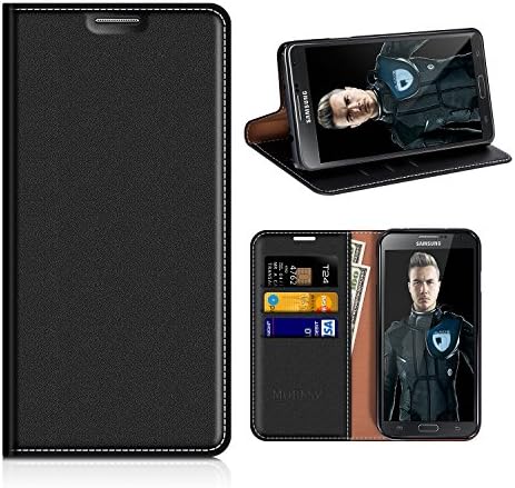 MOBESV Samsung Galaxy Note 3 Wallet Case, Samsung Note 3 Leather Case/Phone Flip Book Cover/Viewing Stand/Card Holder for Samsung Galaxy Note 3, Black